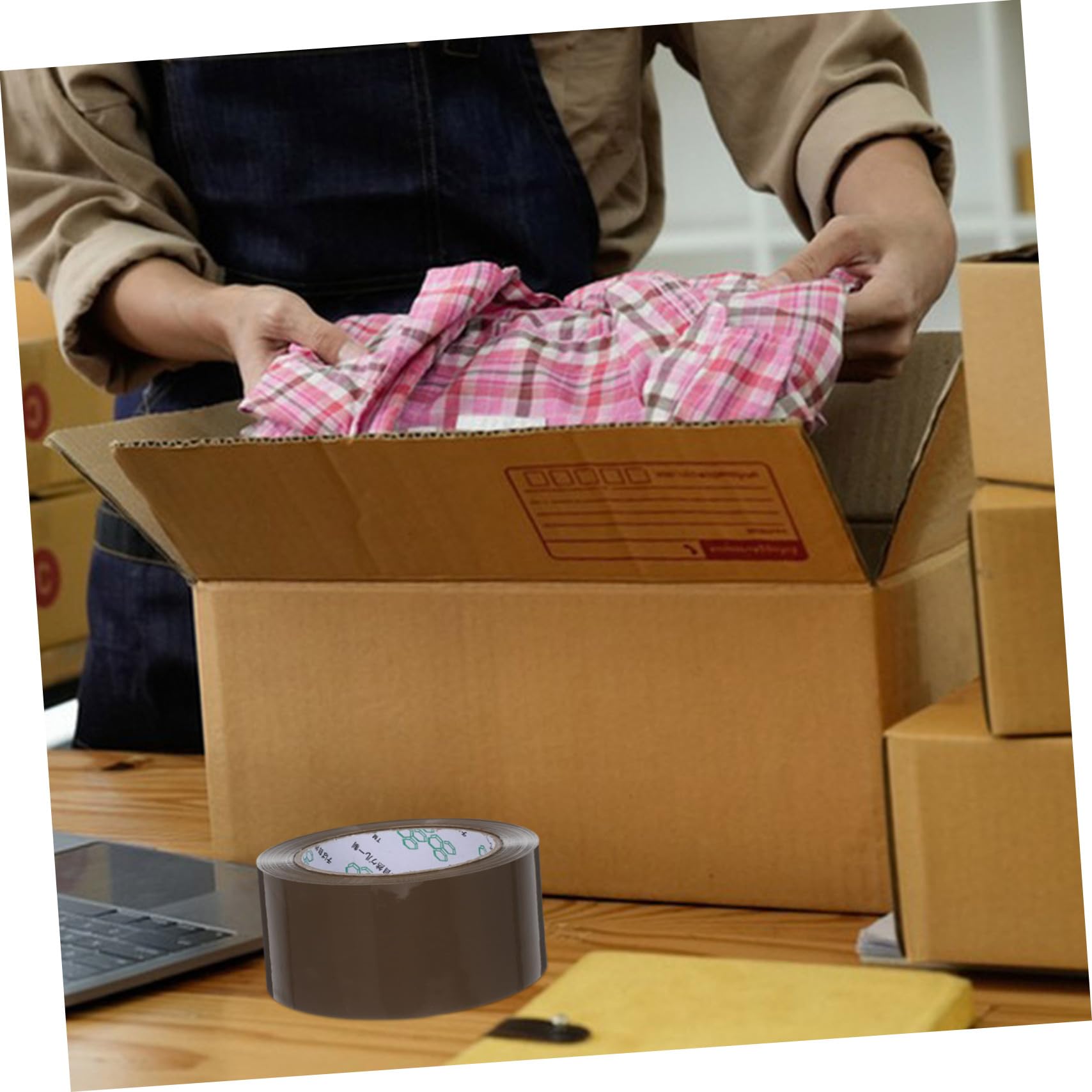 5 Rollen Verpackungsband 2 Zoll X 394 Yards, Braun | Bopp Ausführung, Schwere Ausführung für Büro und Umzug, Kartonverschluss für Versand