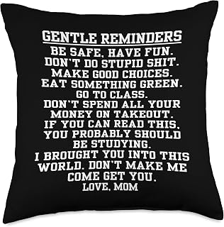 Don’t Do Stupid Shit Love Mom Sarcastic Funny College Decor Throw Pillow