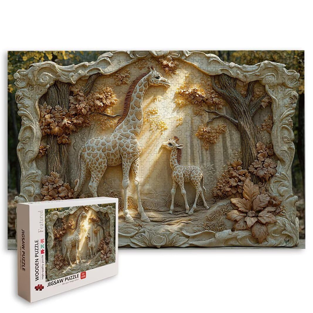 Puzzle 2000 Pezzi, Puzzle Giraffa, Misura: 100x71cm, Regalo Donna -8743