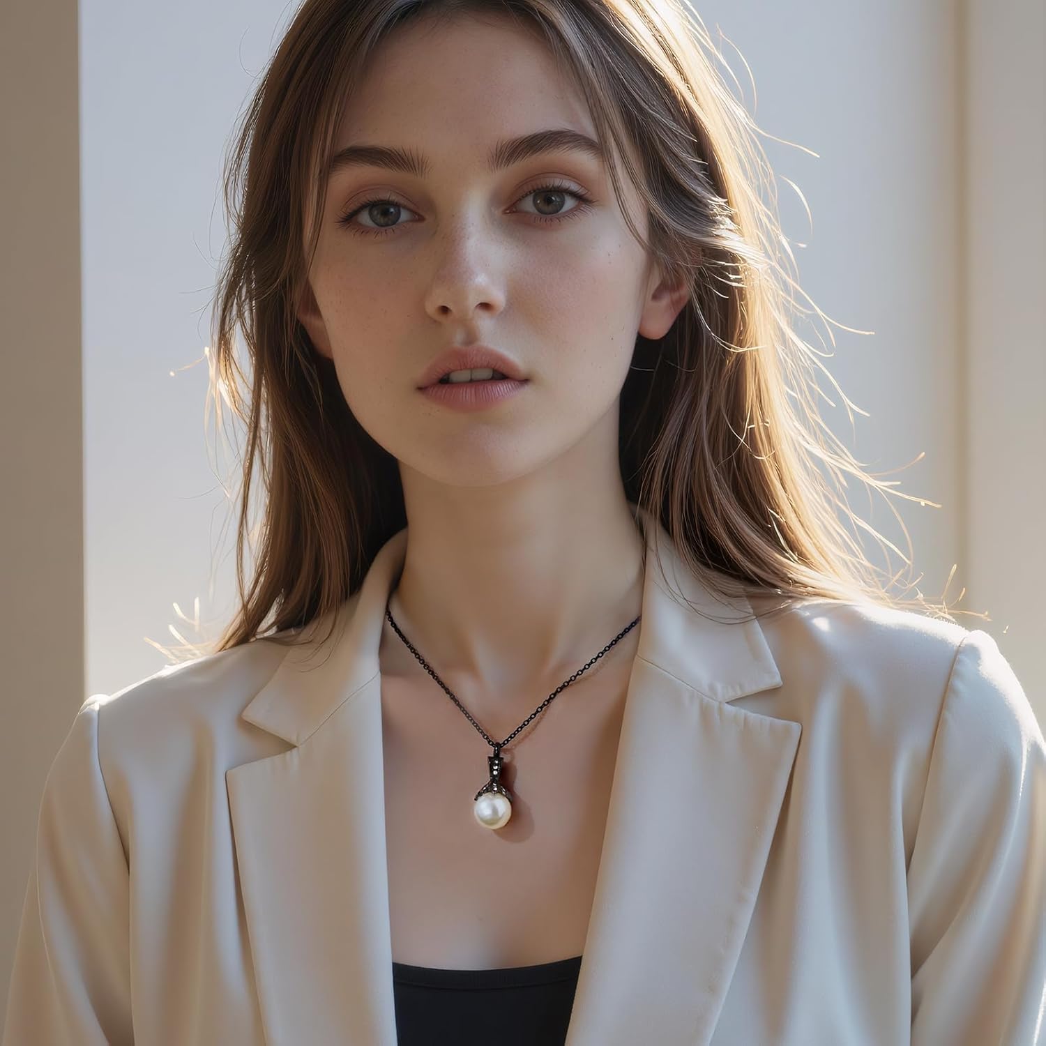 Pearl Cremation Jewelry for Ashes Pendant Urn Necklace 316L Stainless Steel Ashes Necklaces for Men Women with Mini Keepsake Urn Memorial Jewelry - Image 4