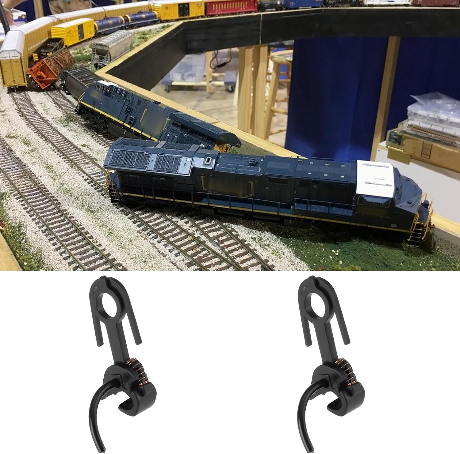 6pcs 17.3mm Model Trains HO 1:87 Scale Couplers Railway Accessories