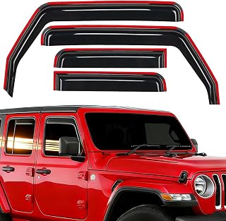 Window Rain Guards Fit for Jeep Wrangler JL/Jeep Gladiator 2018-2025