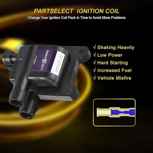 Miniatura 6 de Partselect Paquete de bobinas de encendido UF569 GN10494 C1555 de repuesto para Chevy Camaro Equinox Impala Traverse Cadillac ATS CTS SRX XTS Buick