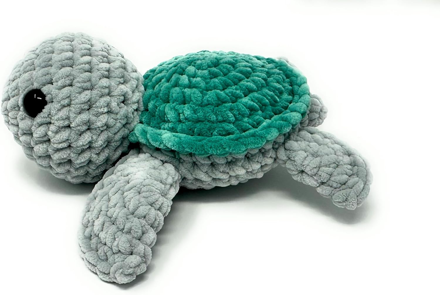 Crochet Turtle 9 inches Plushie Stuffed Animal Toy Tortoise for All Ages, Birthdays & Occasions | Cozy, Cuddly & Decorative | Nursery Props, Home & Classroom Decor (Sea Green)