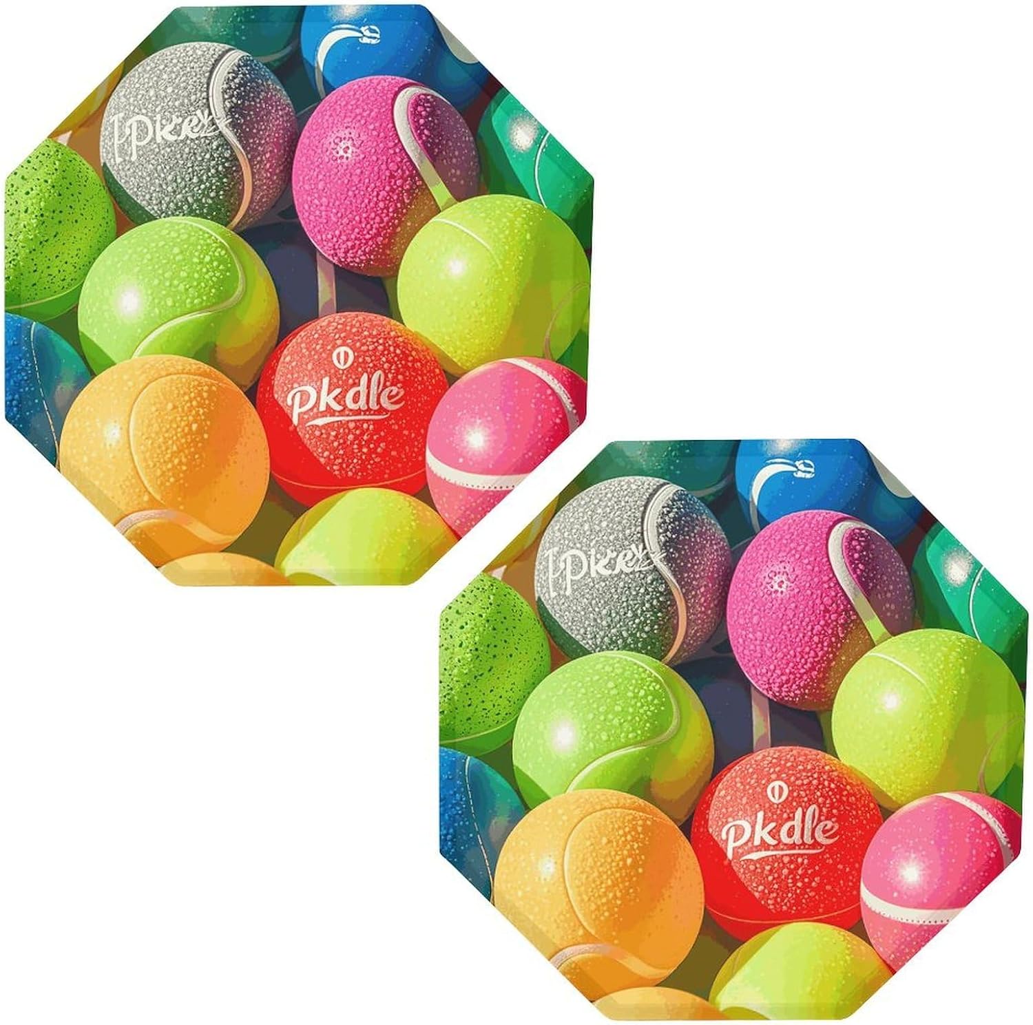Ctagon Metal Sign for Home, Modern Display Plate for Kitchen, Pickleball Balls Colors Plates Accent Hanging Wall Decorations 3PCS for Living Room, Bedroom, Hallway, Hotel
