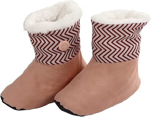 Calentadores de pies con calefacción, 2 botas eléctricas de fibra de carbono de calentamiento rápido, suaves, cómodas, antideslizantes, recargables,