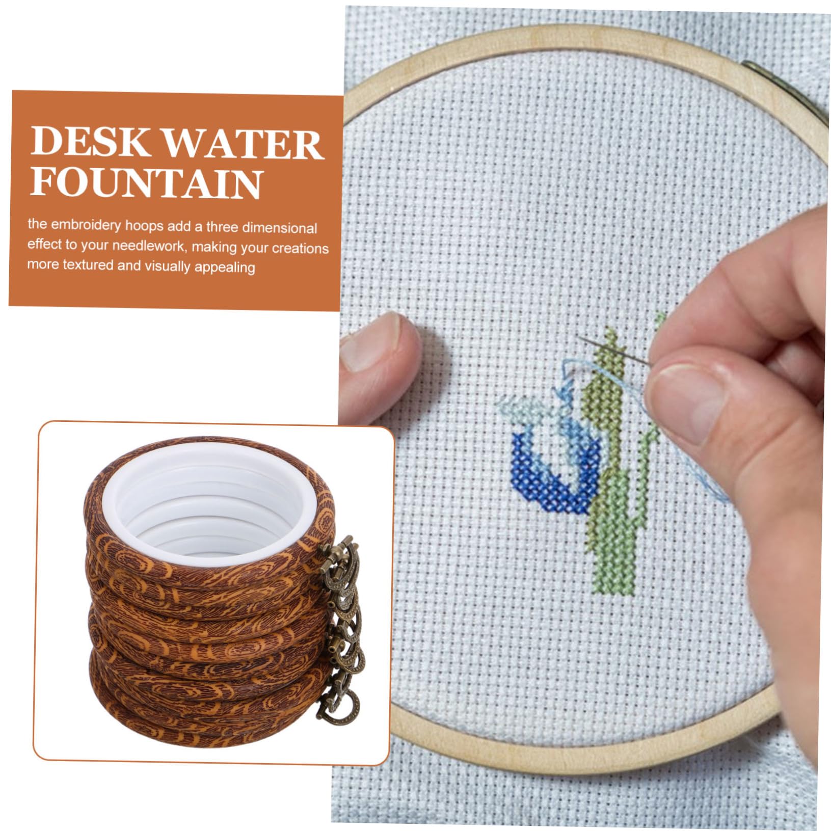Housoutil 10 Piezas Bastidor de Bordado Redondo Unidades para Exhibición de Bordado DIY para Costura y Manualidades