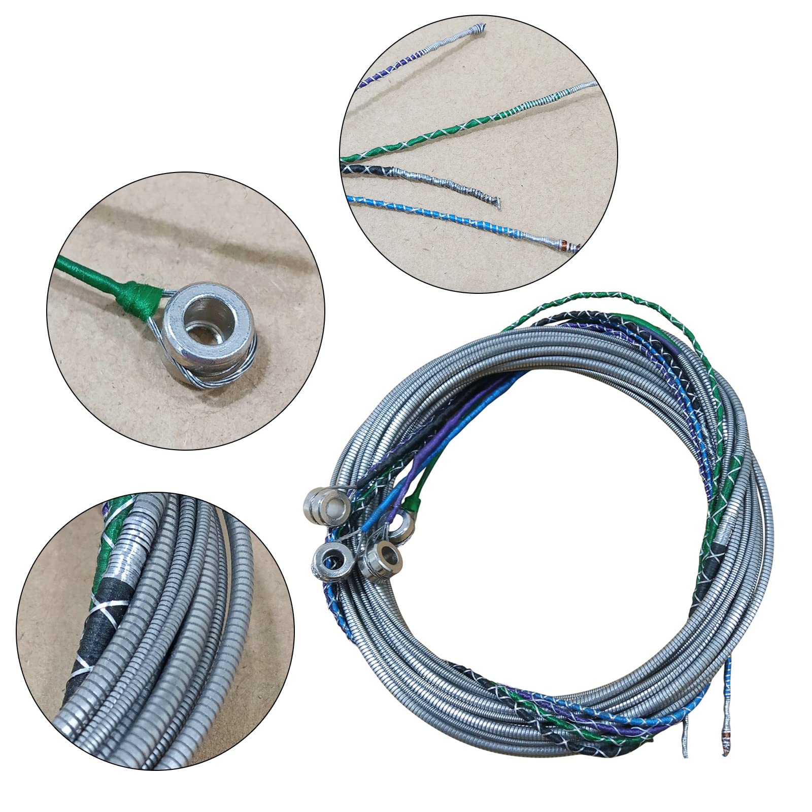 Cellosaiten (A-D-G-C), Stahlkern, Nickel-Chrom-Wicklung mit vernickeltem Kugelkopf für 4/3/1/2, 1/Cellos