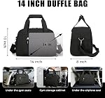 Searock 14 sac de gymnastique pour hommes & Les femmes, Mini Sac à bandoulière avec compartiment de chaussures, sac à dos léger pour les sports de voyage, noir foncé
