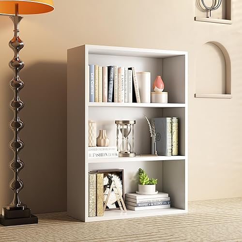 Miniatura 8 de ALISENED Estantería abierta de 3 niveles, estantería elegante y funcional, estantería organizadora de almacenamiento para el hogar, oficina, sala de