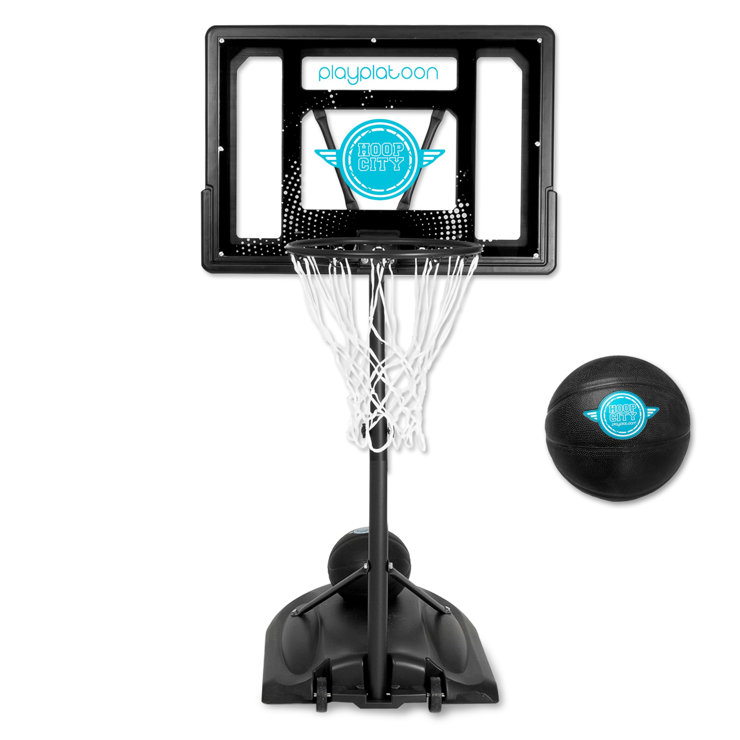 Photo 1 of Play Platoon Swimming Pool Basketball Hoop Poolside Games for Adults & Family - Backboard Adjustable Height 3-4 Feet, Great for Above or Inground Pool Deck