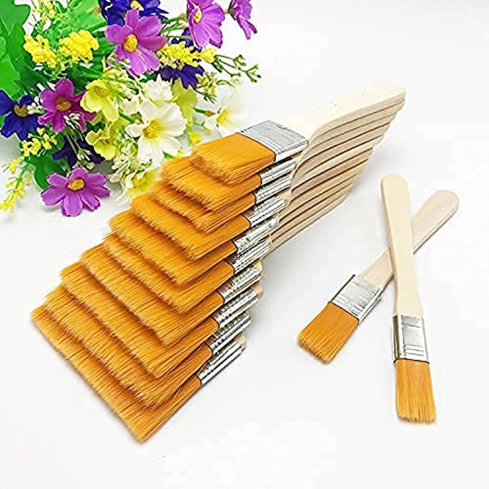 Afrodite Artistic Premium Painting Flat Brushes Set of 12 Soft Nylon Hair Acrylic Paint Brush for Acrylic | Watercolor | Gouache | Oil Canvas Painting (Set of 12) (B09SDK6XH3) Amazon Price History, Amazon Price Tracker