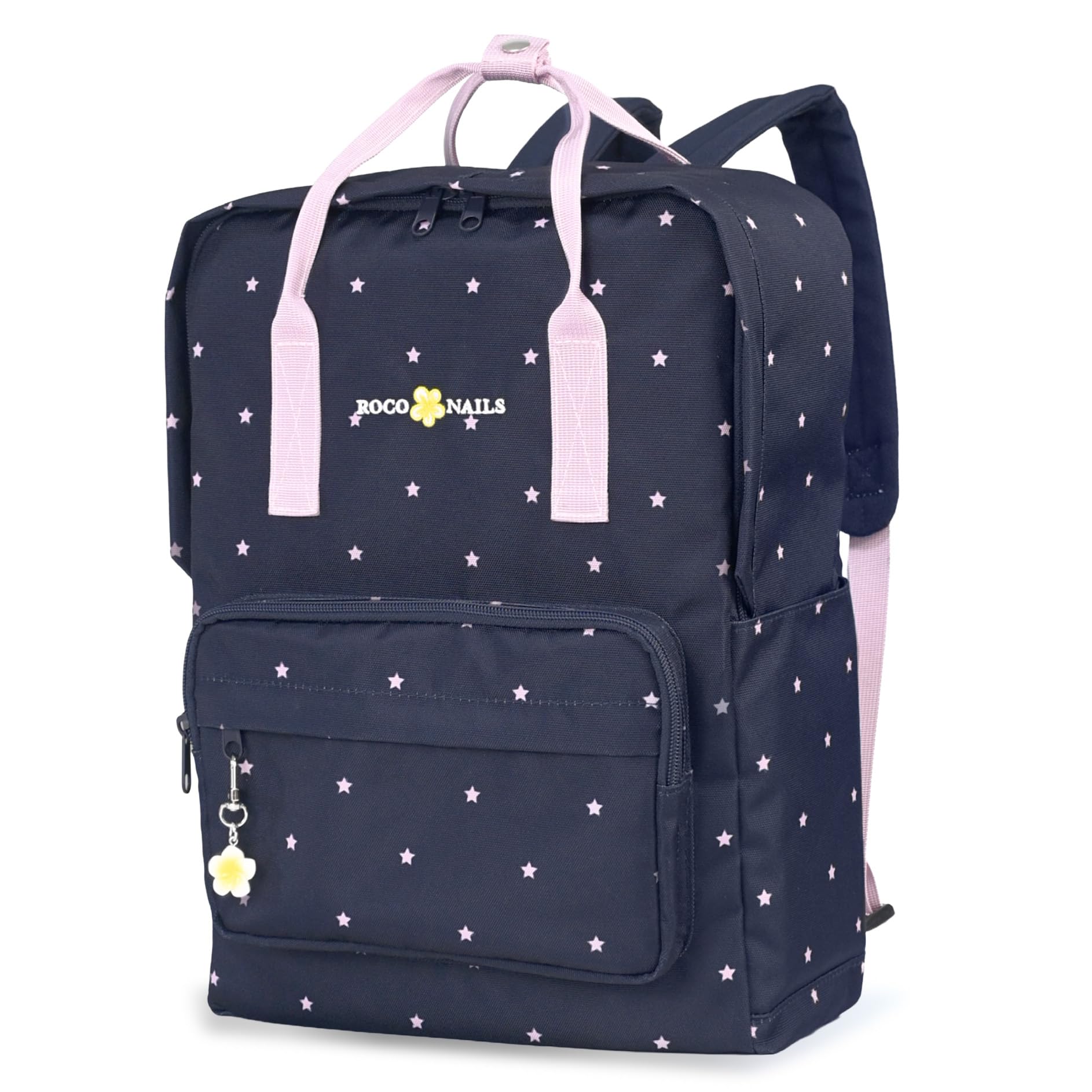 ロコネイル　星柄リュック　茶色　ブルー Amazon.co.jp: [ROCO NAILS] リュック 大容量 2WAY 新柄 通学 約20L 全
