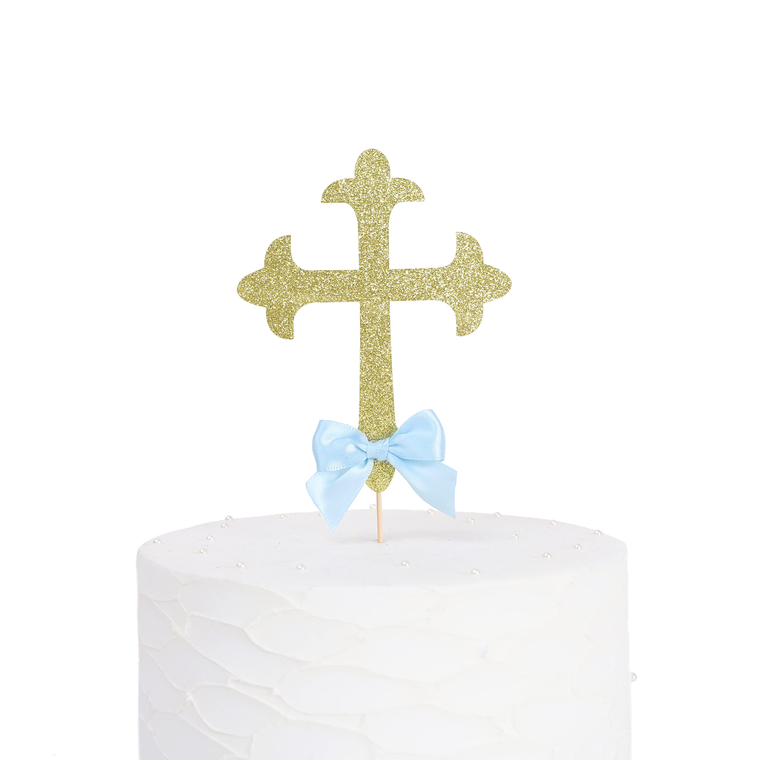 Buy Cross Cake topper boy/girl Baptism Golden Cake topper, Cross Cake