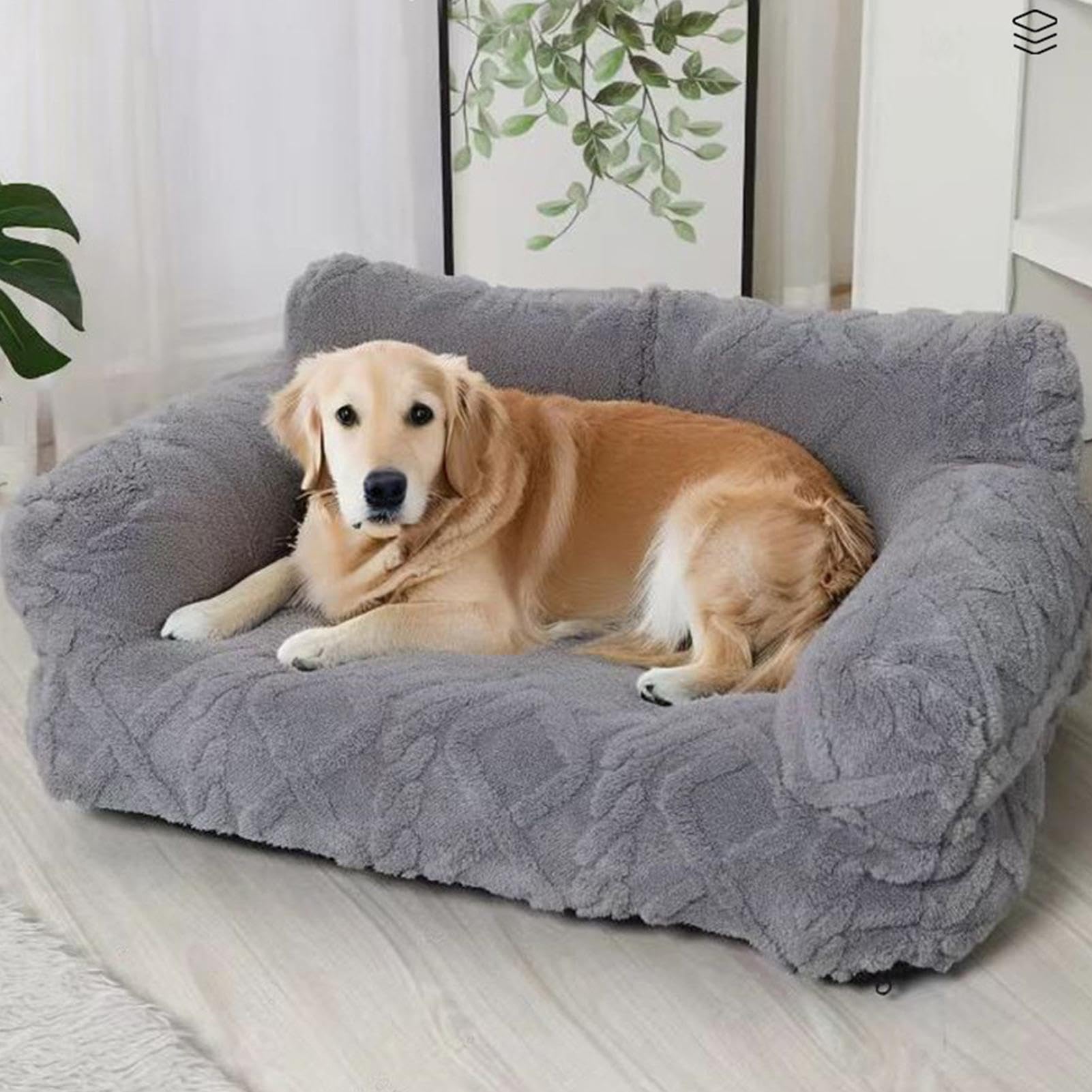 Sofá para Mascotas Suave, Cómodo, Antideslizante y Elástico | Camastro para Perros Pequeños y Gatos Para Razas Pequeñas, Medianas y Grandes, en Interior, Hogar,
