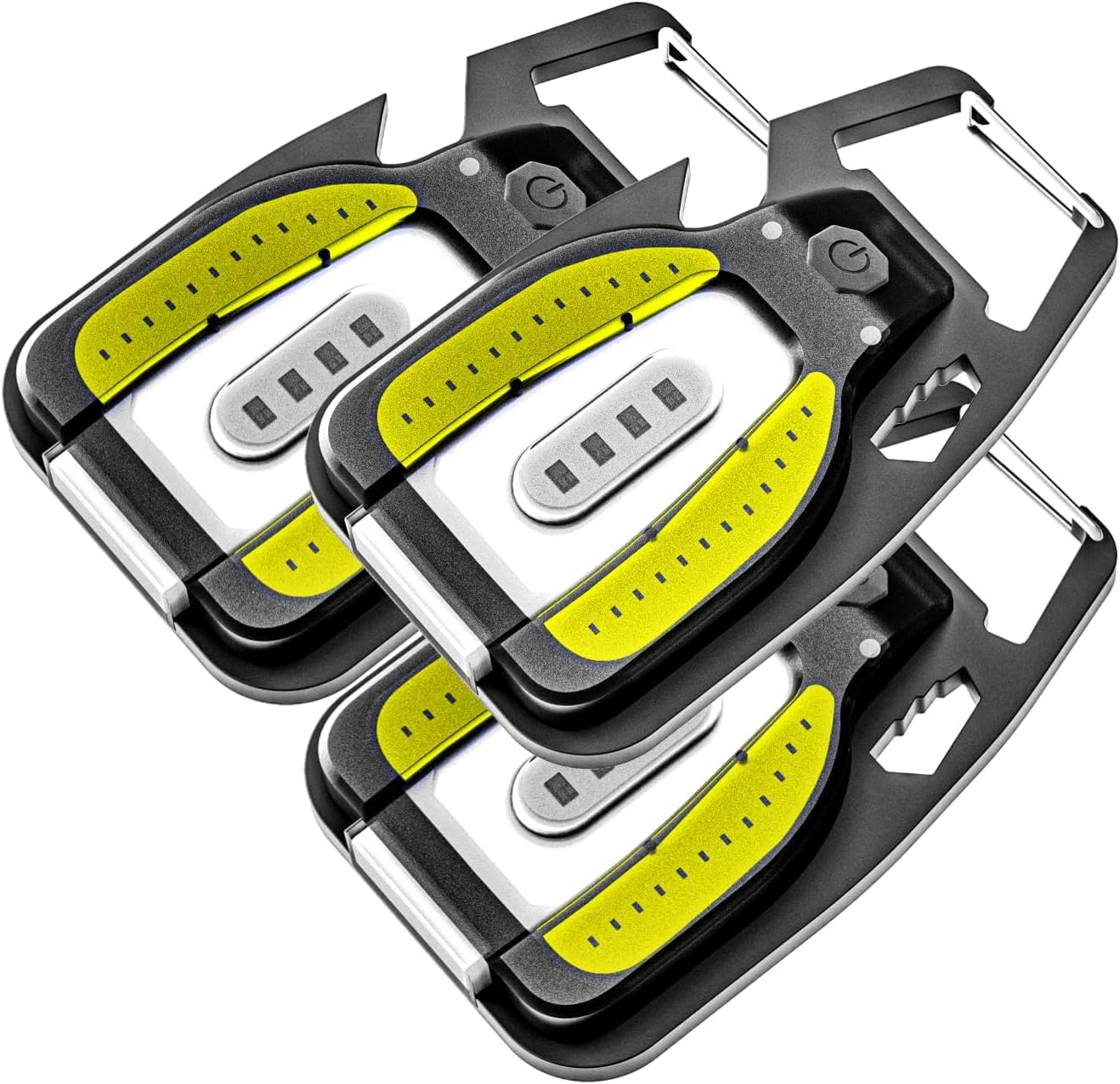 WARSUN Mini Rechargeable Keyring Flashlight 3 Pack, COB Keychain Flashlight with Magnet, USB-C Rechargeable Mini Keychain Light, Portable Pocket Flashlight for Camping Repair Emergency EDC