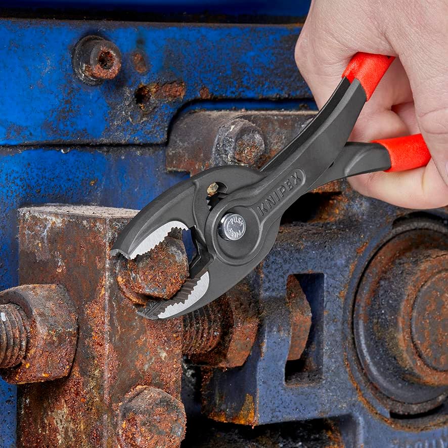 Knipex TwinGrip Atramentized Front Multi-Grip Pliers 200 mm 82 01 200 Black Plastic Coated Anti-Slip