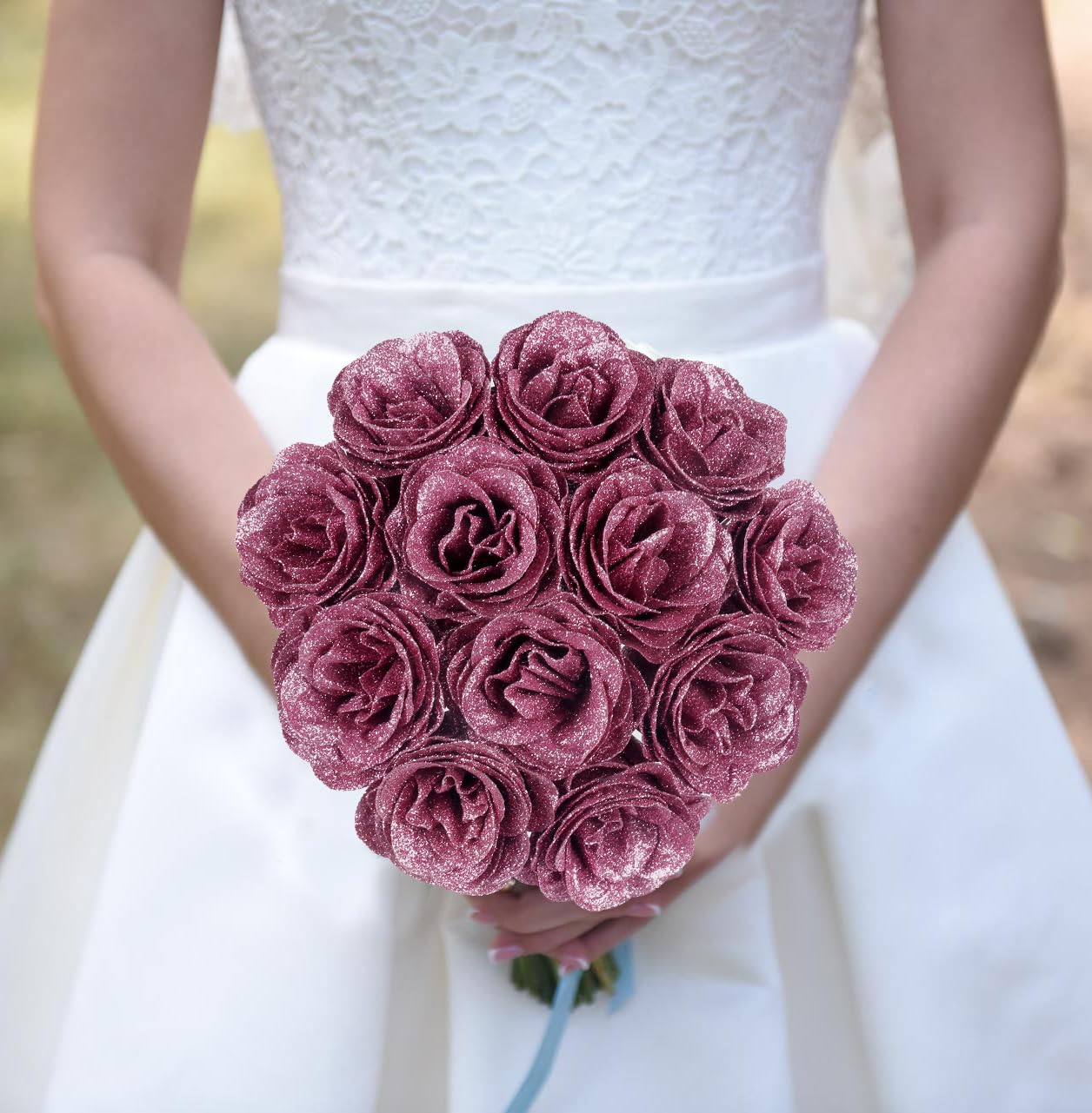 Amazon.com: Rzoukler Glitter Roses Bouquet,30PCS Rose Gold Flowers  Artificial Roses with Stems for Wedding Bouquet Party Christmas Home Decor(Rose  Gold) : Home & Kitchen