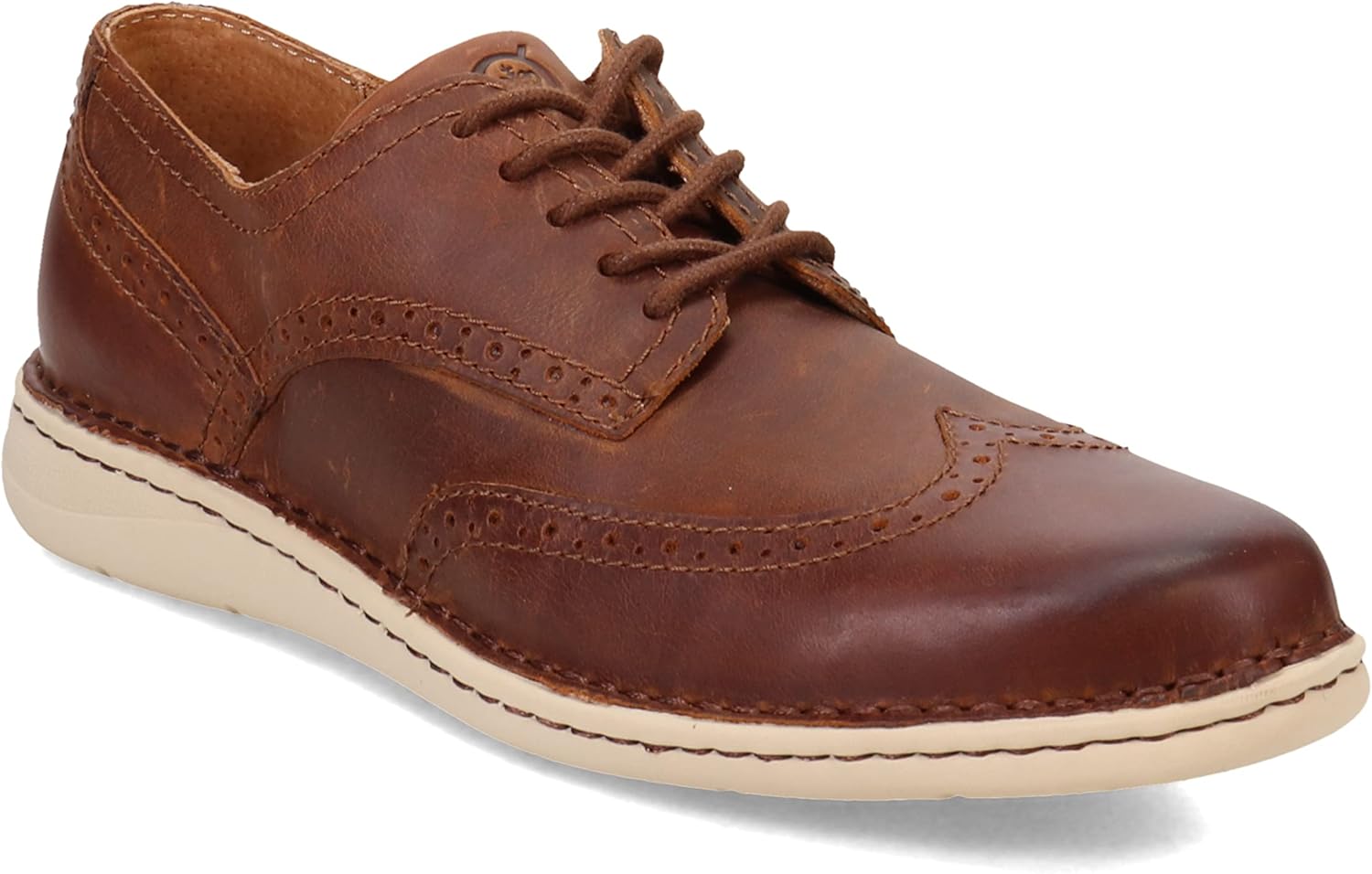 BORN Men's Tobias Wingtip Dark Brown 10 D(M) US