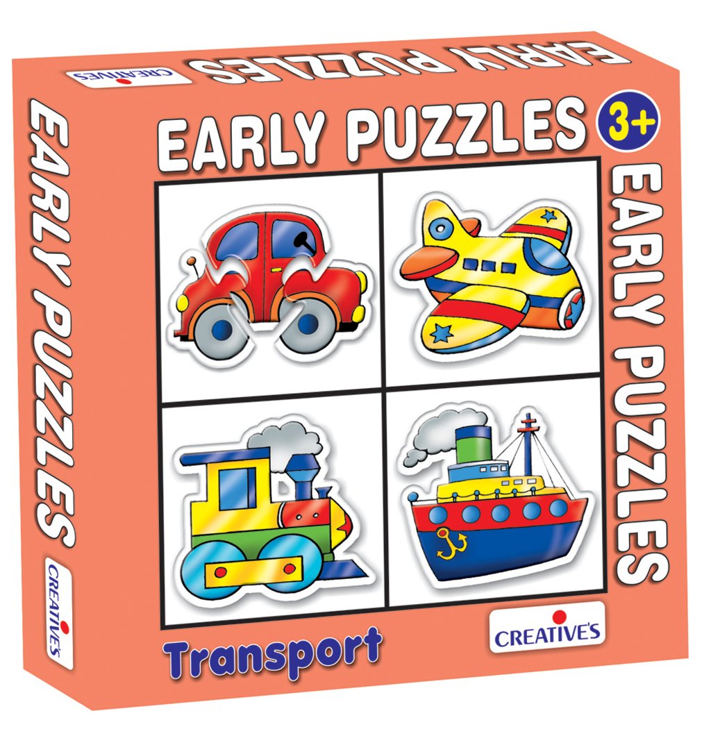 Creatives Early Puzzles Step 1 -Transport Puzzles | Educational Jigsaw Puzzles for kids| Pre-School Learning Educational Puzzles Fun To Learn Game | Knowledge of Transport (Car, Aeroplane, Engine & Ship) Ages 3 & Up Kids (B009318U6I) Amazon Price History, Amazon Price Tracker