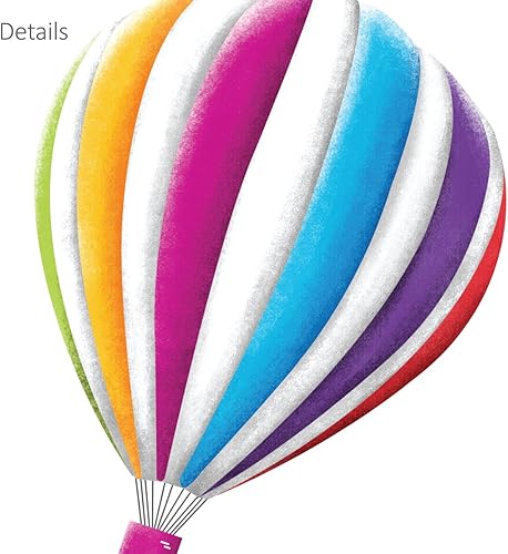 Miniatura 4 de DECOWALL DW-1301 6 globos de aire caliente y 5 biplanos en el cielo, calcomanías de pared para niños, calcomanías de pared extraíbles para niños,