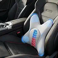 Lumbar Support Pillow for Car, Memory Foam Car Seat Back Support Pillow, Wraparound Ergonomic Design for Back Pain Relief-Back Cushion for Driving, Semi Truck, Chair Support for Car Office, Wheelchair