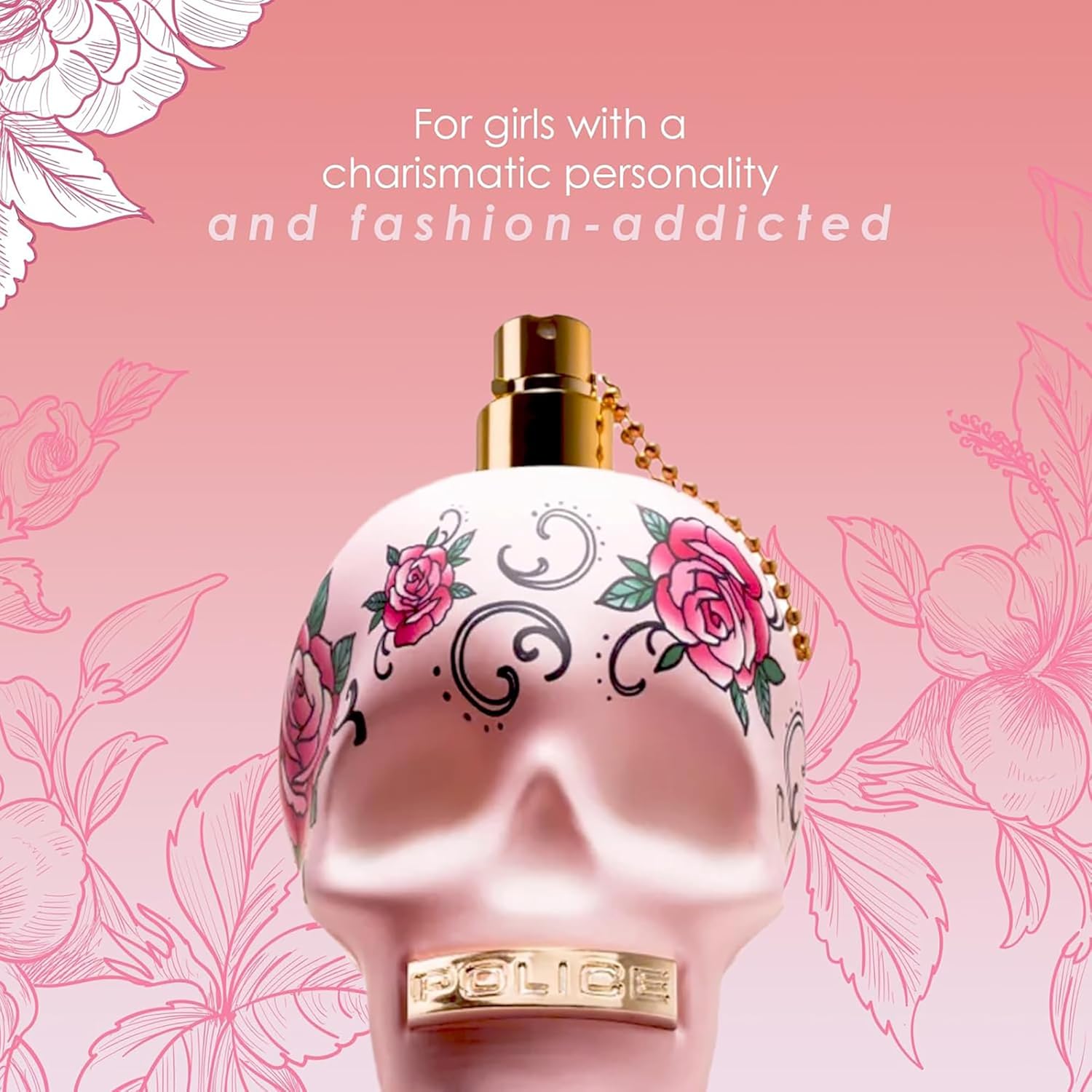 To Be Tattooart For Woman By Police - Fragrance For Women - Floral Fruity Gourmand Scent - Creamy Sandalwood And A Powdery-Sweet Marshmallow Accord - Eye-Catching Skull Bottle - 4.2 Oz EDP Spray