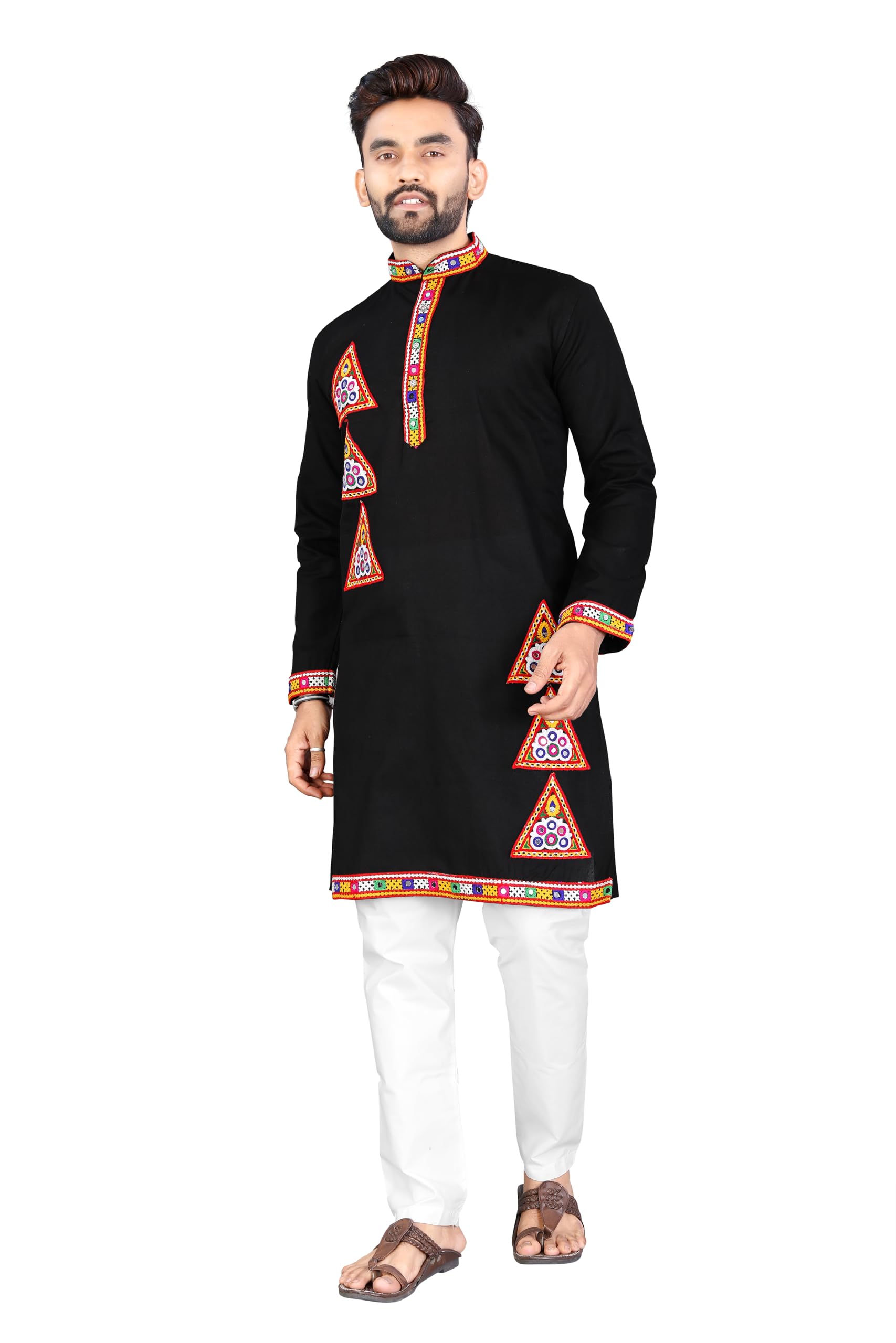 Men's Ethnic Charm Kurta Pyjama Set | Navratri Festivities-image-11