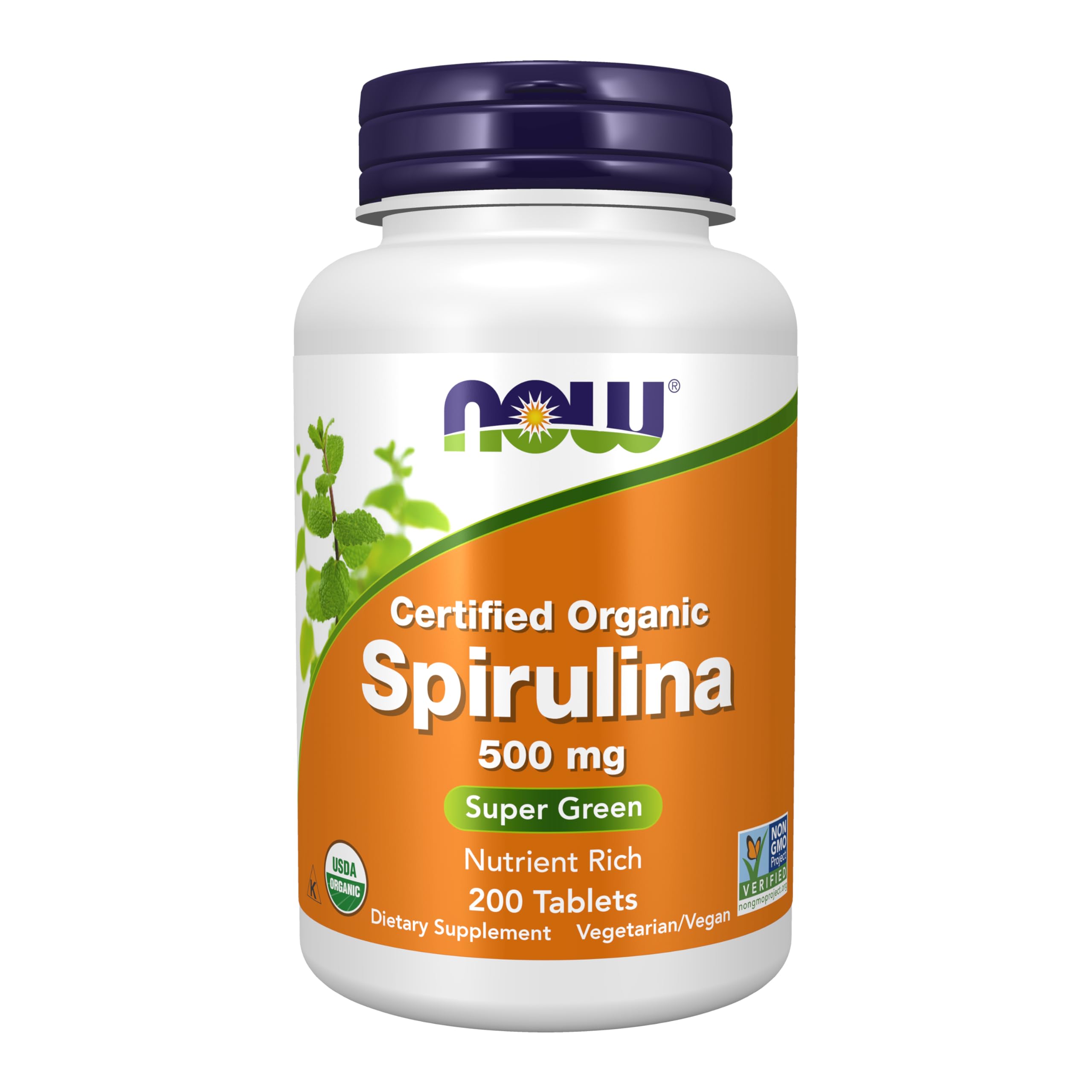 Foods Organic Spirulina, Super Green, 500Mg, 200 Tablets