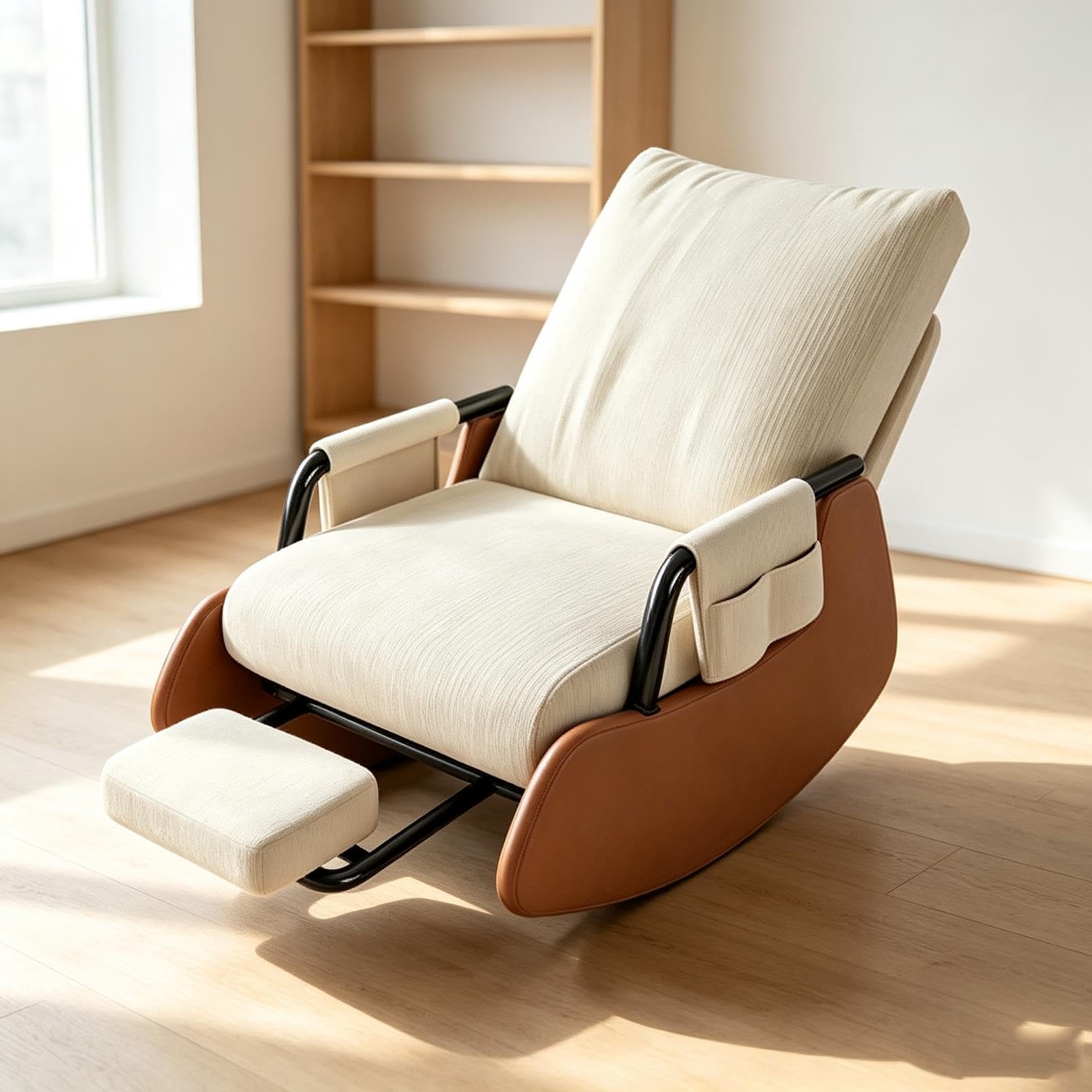 Fauteuil inclinable à Bascule avec Repose-Pieds, Planeur Ergonomique