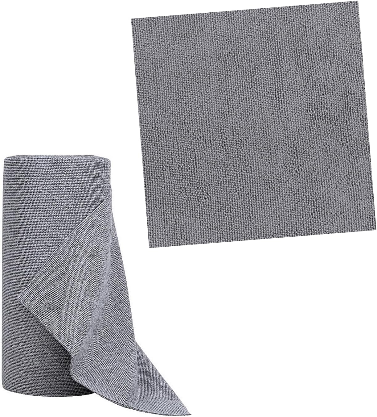 20 PCS Car Microfiber Cleaning Cloth Roll, Highly Absorbent Quick-Dry Towel with Tear Away Design, Washable Lint-Free Rag, Multi-Purpose Reusable Wash Cloth for Car Home Kitchen (Gray)