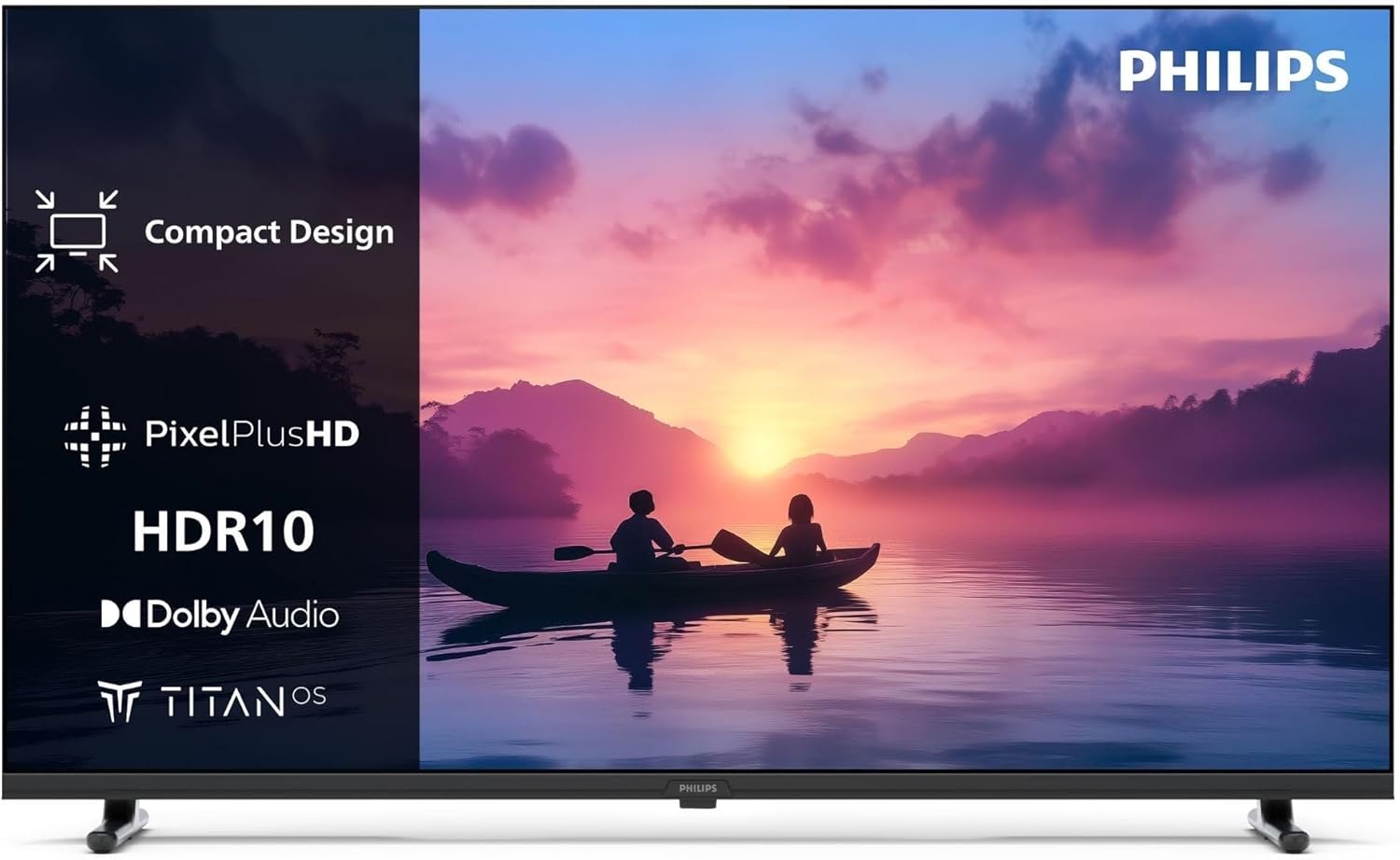 Philips 40PFS6000 HD LED Smart TV, 40 Inch Display with Pixel Plus, Titan OS Platform and Dolby Digital Sound, Works with Alexa and Google Voice Assistant