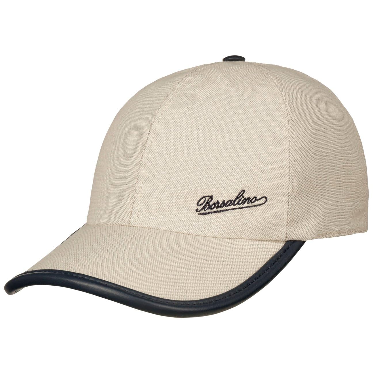 Borsalino Contrast Edge czapka golfowa bejsbolówka bejsbolówka bawełniana czapka lniana czapka golfowa dla kobiet i mężczyzn – Made in Italy Snapback, z daszkiem, podszewką