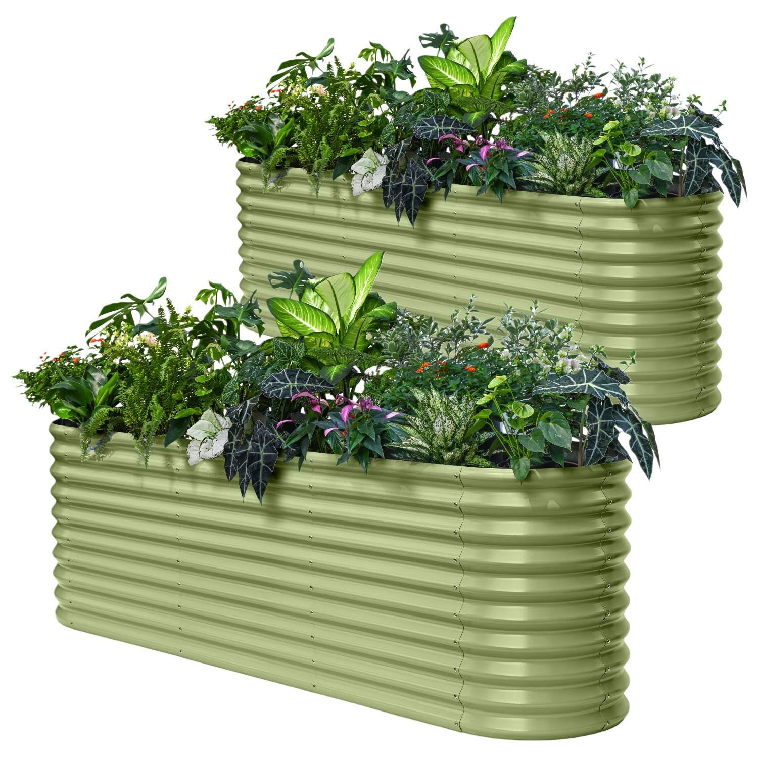 Galvanized Raised Garden Bed - 18" Tall -11
