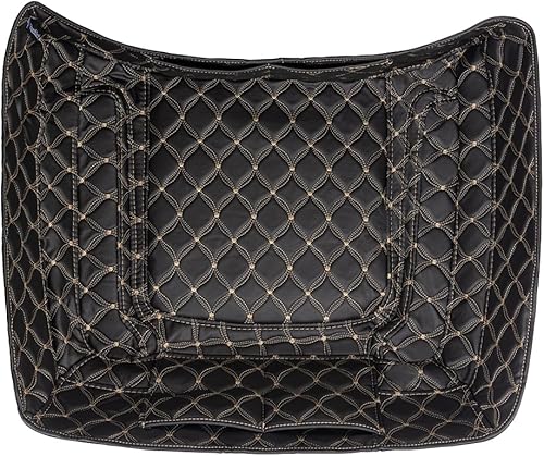 Miniatura 7 de US Stock Moto Onfire King Tour Pack Liner Fit para Advanblack King Tour Pack solo (costuras de hilo beige, cuero sintético, 1 juego)