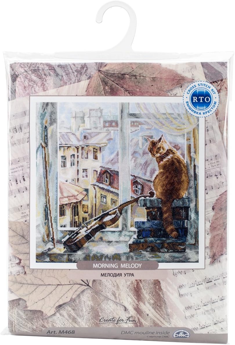 RTO 14 Count Morning Melody Counted Cross Stitch Kit, 15.75 x 15.75