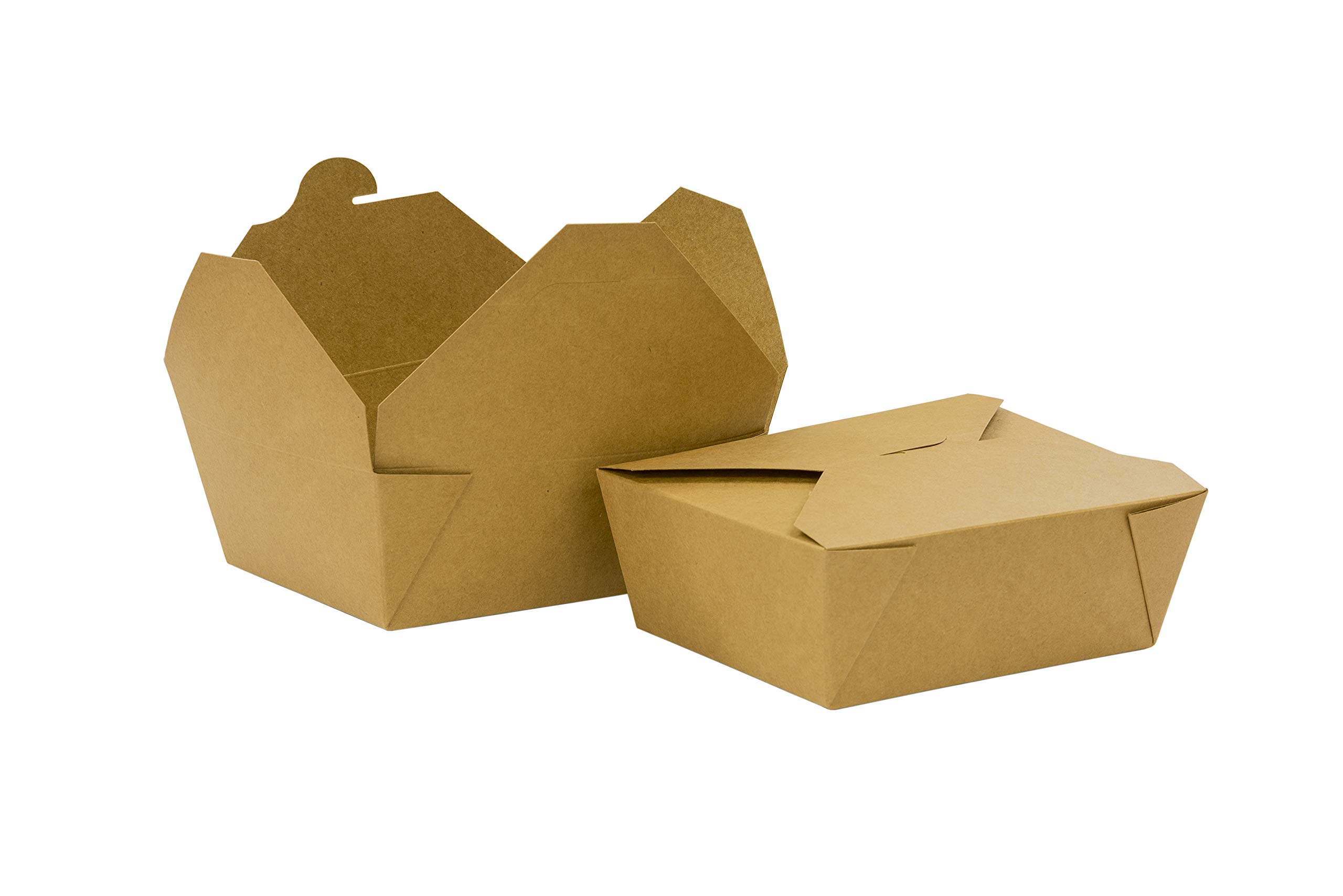 We Can Source It Ltd Brown - No 8 (49Oz) - Kraft Food Box Greaseproof Lunch Noodles Salad Rice Pasta - Fully Compostable, Biodegradable And Eco-Friendly - Takeaway (10)