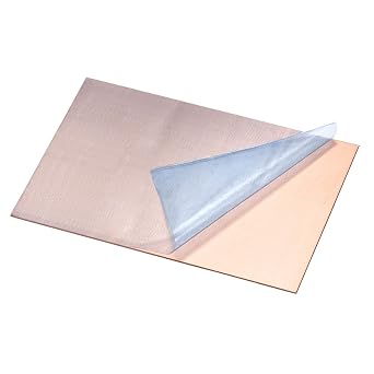 uxcell Copper Plate, 5.9 inches 150 mm Length x 3.9 inches 100 mm Width x 0.04 inches 1 mm Thickness Metal Copper Plate