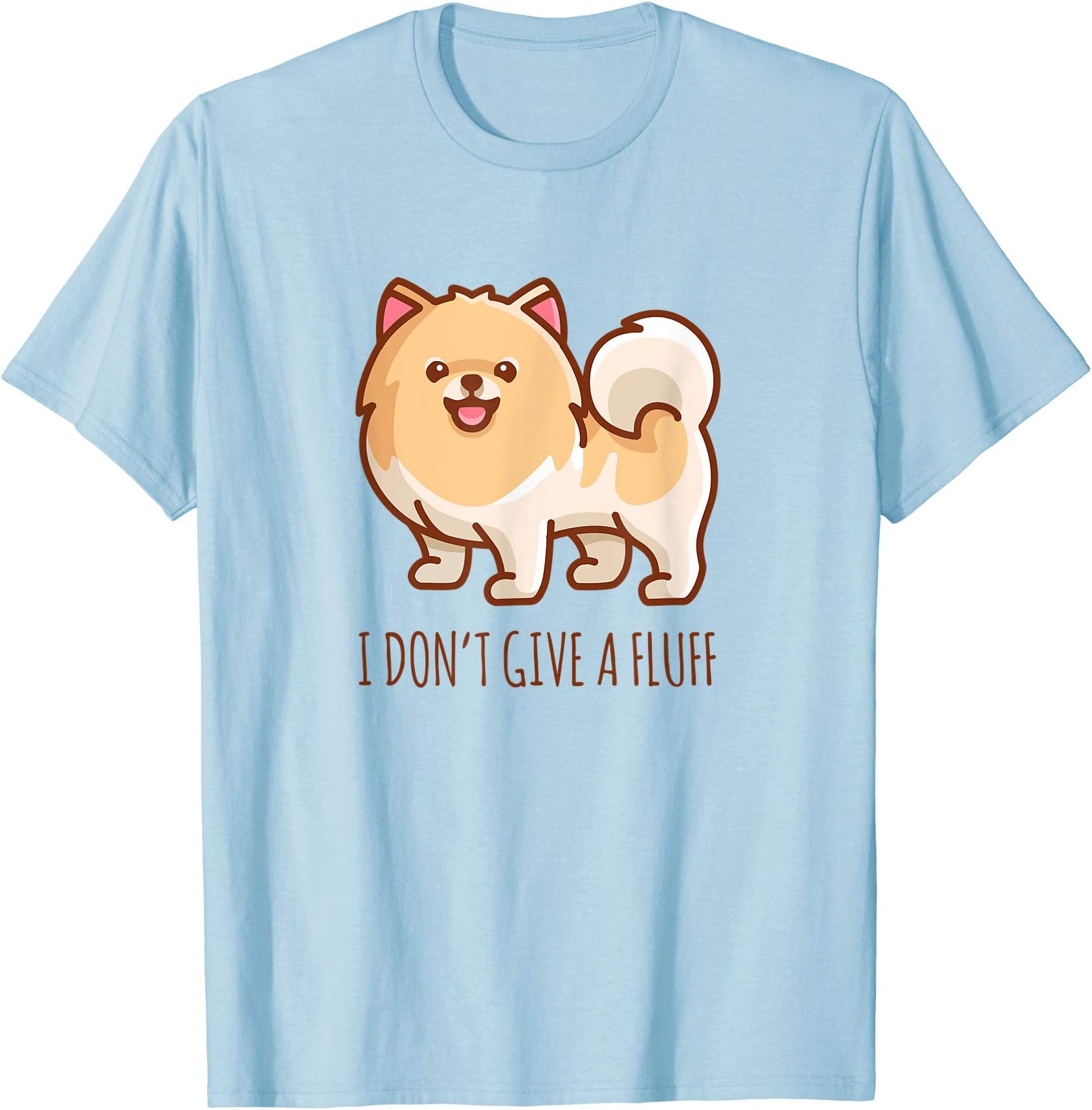 Pomeranian lovers shirts, tees, giftsCute Pomeranian Pom I don't give a fluff funny T-ShirtOEKO-TEX STANDARD 100