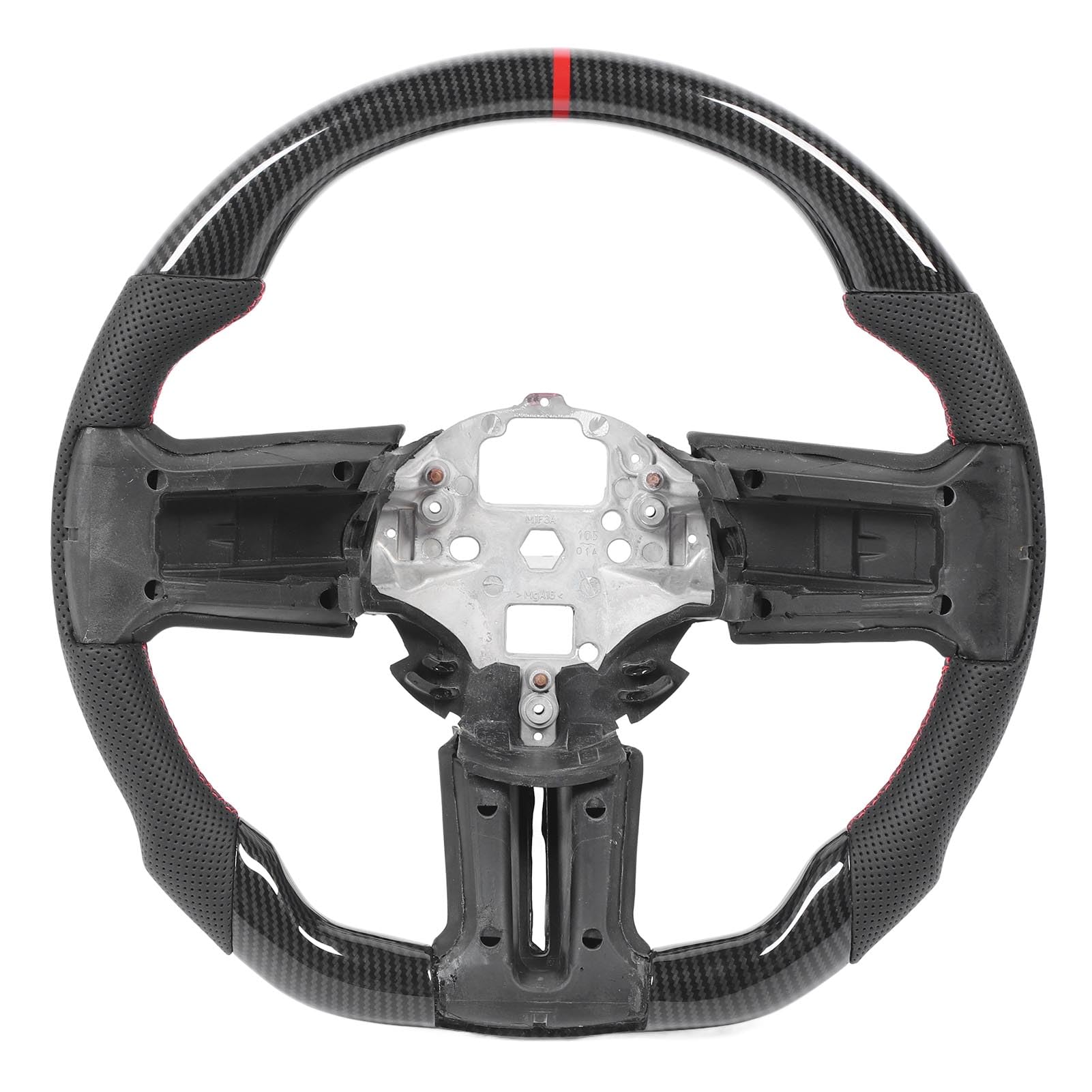 Keenso Kierownica Sportowa Carbon Look Hydro Dip, Płaska Kierownica