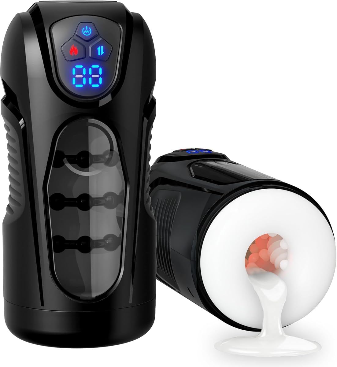 Male Masturbator Sex Toys for Men - Penis Pump Male Stroker Male Sex Toys with Heating, 9 Thrusting & 9 Vibration Modes, Hands-Free Adult Toys for Men, Blowjob Sex Machine for Men's Orgasm