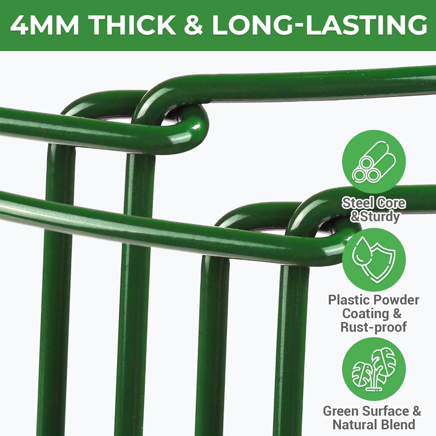 LEOBRO 24 Inch Plant Support Stakes, 6PCS Plant Stakes, Peony Cages and Supports, Garden Stakes, Plant Supports for Outdoor Plants Indoor Plants, Monstera Tomato Hydrangea Support Cage, 10" W x 24" H