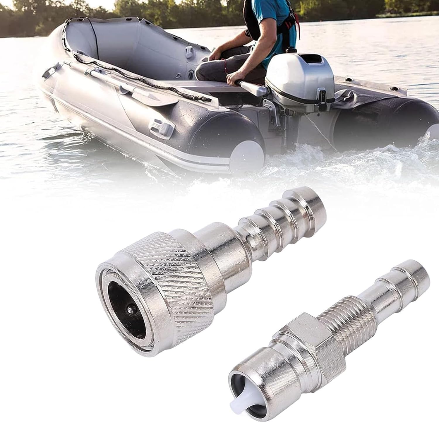 Fuels Hose Connector Pair Male and Female Marine Replacements Parts 3B2-70250-1 3B2-70260-1 Installation for Vehi Vehicle Outboards Fuels Connector