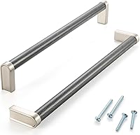 Vista 10 de Paquete de 5 tiradores de gabinete de 3–3/4 pulgadas estriado en negro y oro, manijas de gabinete mate en negro y oro cepillado AP1311, herrajes