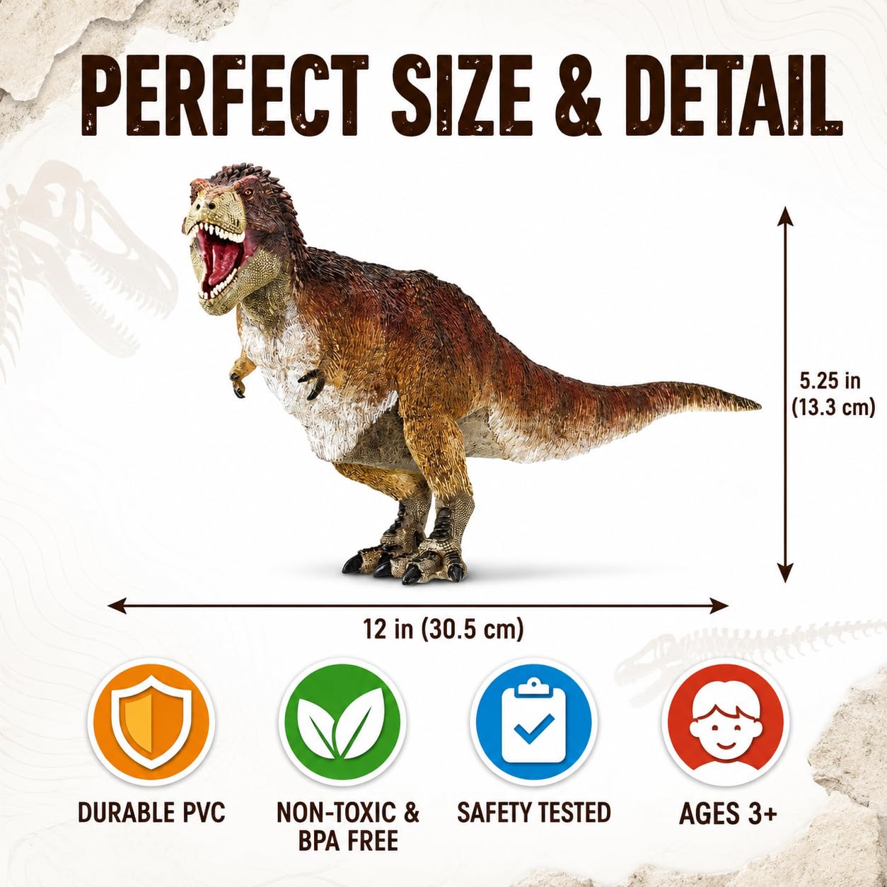 Safari Ltd Feathered Tyrannosaurus Rex | Safety Tested, 5.25 Inch
