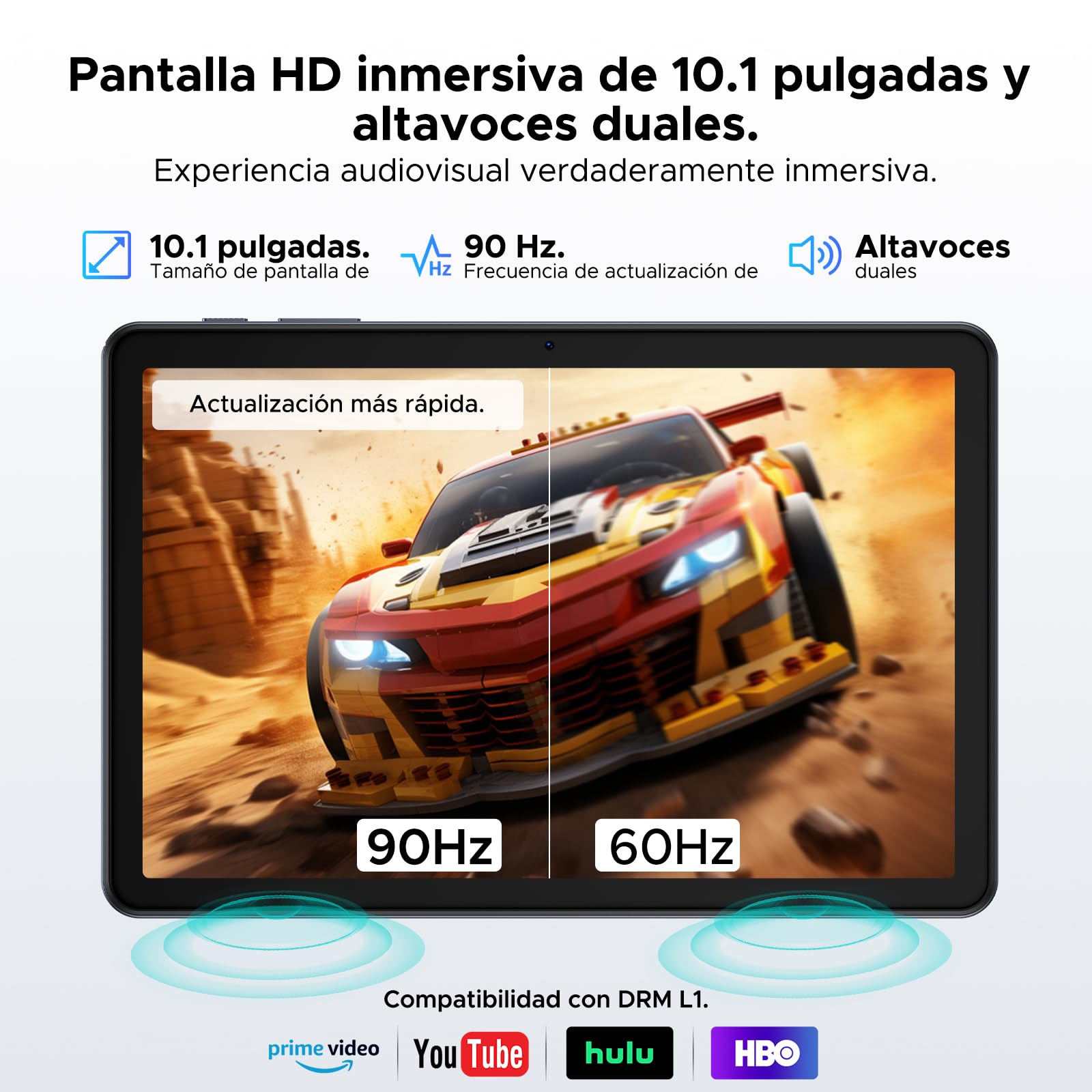 P10 Tablet Android 16, Tablet 10 Pulgadas 48GB RAM+128GB ROM/2TB TF, Tableta con Teclado y Lapiz, 90Hz Screen, 7000mAh, Gemini AI, 5G WiFi, Face ID, 5W OTG, OTG, GPS, 3.5mm, Widevine L1, Gris