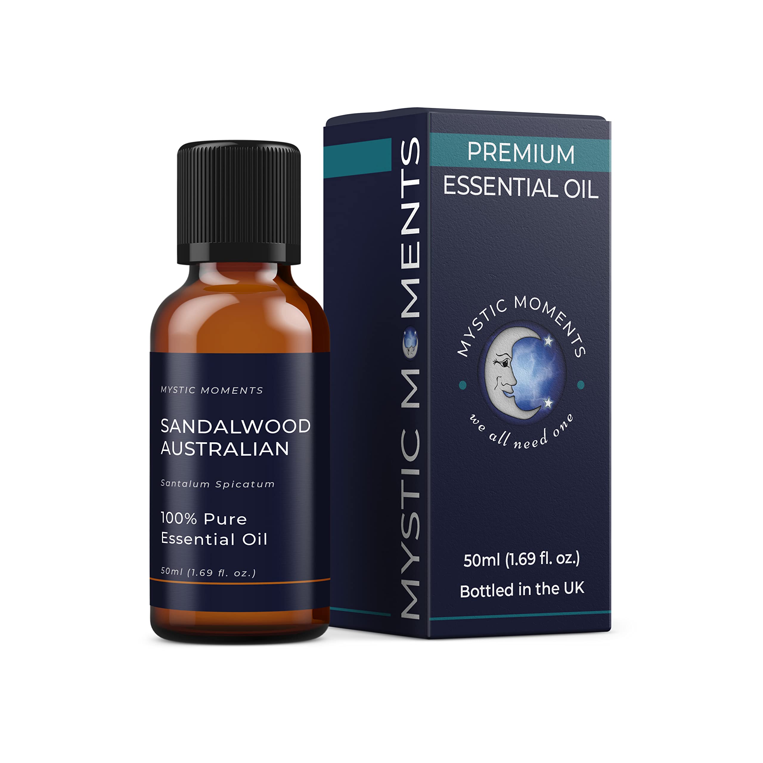 Mystic Moments | Olejek eteryczny Australijskie drzewo sandałowe | 50ml | Santalum album nadaje dyfuzorom, mieszankom olejków i kompozycjom zapachowym aromat łagodny, drzewny i kremowy.