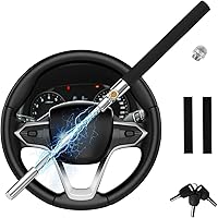 Vista 6 de Bloqueo de Volante Dachenus, Bloqueo Universal Retráctil para Volante de Coche, Vehículo con Protección Ajustable Antirrobo con Martillo