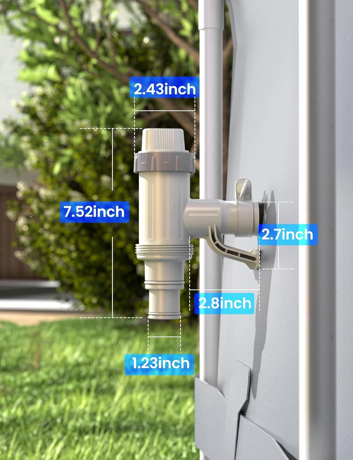 POOLHACKER Kolbenventil Plus mit Poolschlauchadapter und Poolrohrhalter, Pool Ersatzteile Zubehör für oberirdischen Pool (2 Stück)