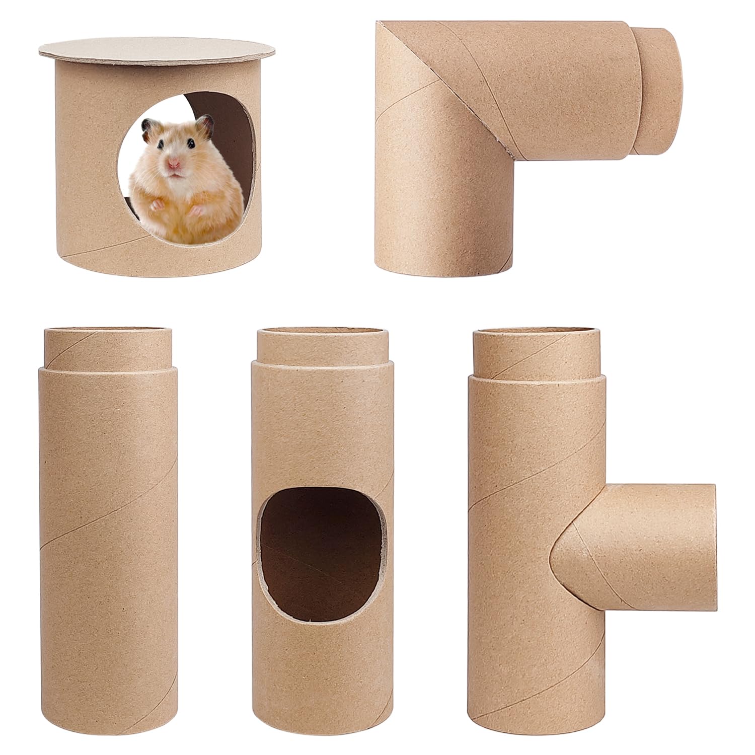 Túneles para hámster, tubos de hámster, túneles componibles para hámster, juguetes de ejercicio para hámster, túnel de animales pequeños para hámsteres, ratones, jerbos, ratones u otros animales